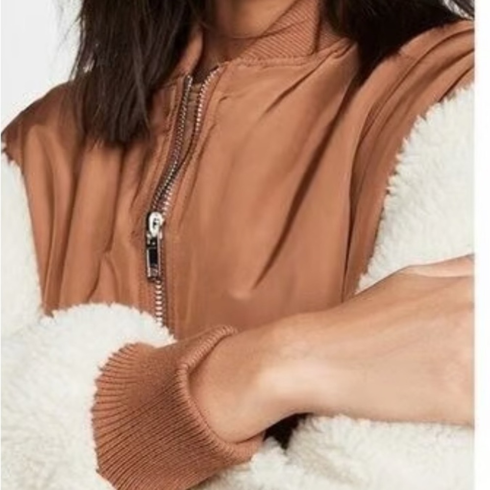 BB Dakota Tan Sherpa Bomber Jacket